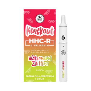 WATERMELON ZKITTLES-KNOCKOUT 1 GRAM FULL SPECTRUM INDICA HHC-R DISPOSABLE VAPE