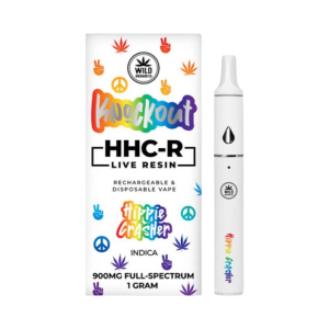 HIPPIE CRASHER-KNOCKOUT 1 GRAM FULL SPECTRUM INDICA HHC-R DISPOSABLE VAPE
