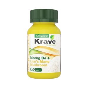 MAENG DA + LIONS MANE MUSHROOMS-KRAVE KRATOM AND MUSHROOM CAPSULES (100 CT)