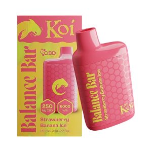 STRAWBERRY BANANA ICE-KOI 6000 PUFF CBD 250MG BALANCE BAR DISPOSABLE VAPE