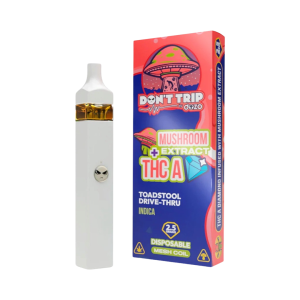 TOADSTOOL DRIVE-THRU-2.5 GRAM THC A + MUSHROOM EXTRACT DONT TRIP INDICA DISPOSABLE VAPE