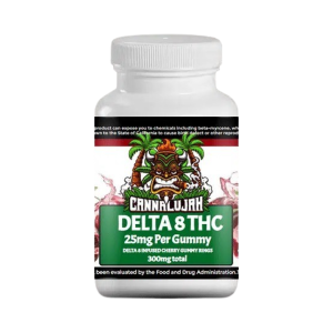 300MG CHERRY DELTA 8 THC INFUSED GUMMY RINGS-CANNALUJAH