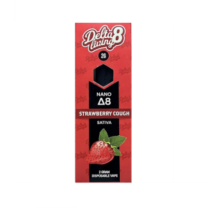STRAWBERRY COUGH-2 GRAM SATIVA DELTA 8 DISPOSABLE VAPE PEN-DELTA 8 LIVING