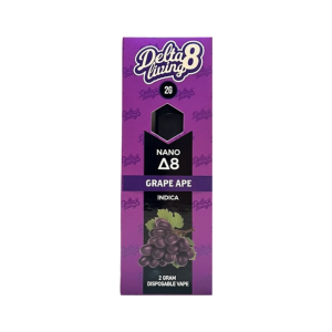 GRAPE APE-2 GRAM INDICA DELTA 8 DISPOSABLE VAPE PEN-DELTA 8 LIVING